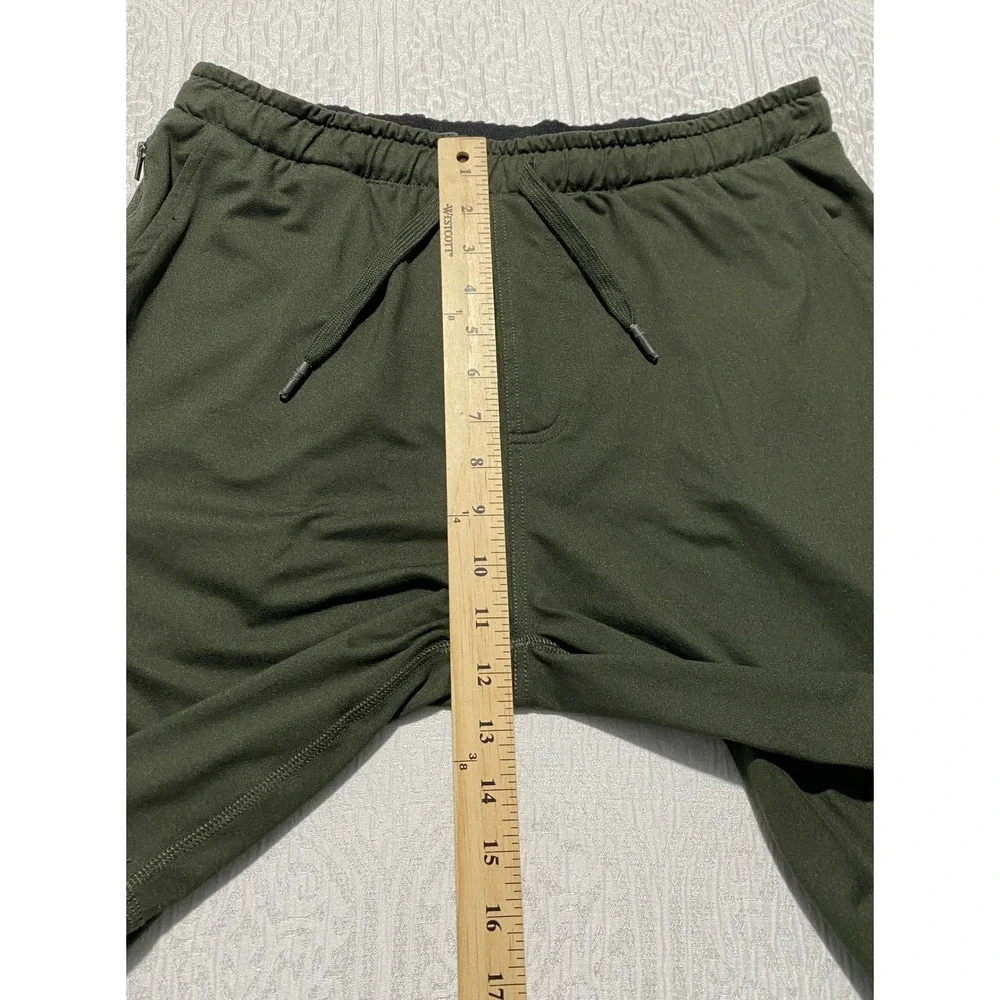 Eddie Bauer Lounge Mens Medium Olive Green Performance Shorts Drawstring Stretch